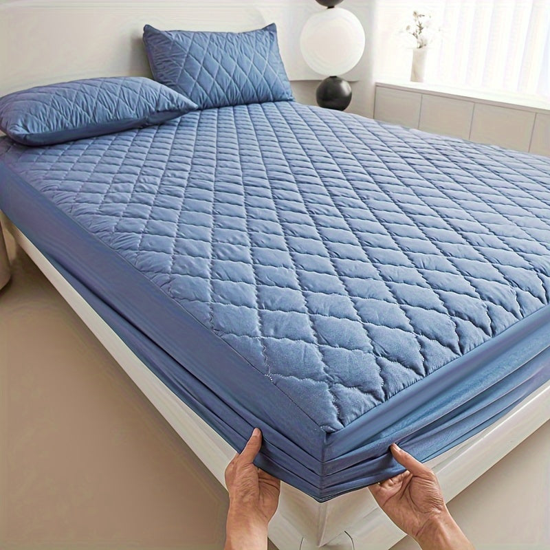 Ultra-Zachte Matrasbeschermer met Geometrisch Ontwerp – Voor Optimaal Slaapcomfort