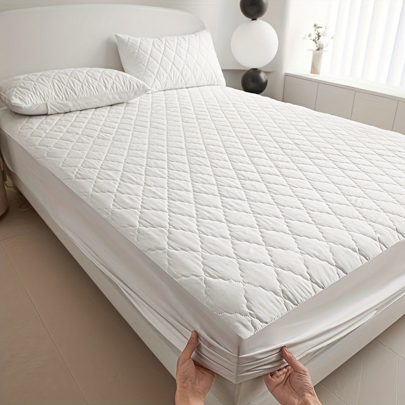 Ultra-Zachte Matrasbeschermer met Geometrisch Ontwerp – Voor Optimaal Slaapcomfort