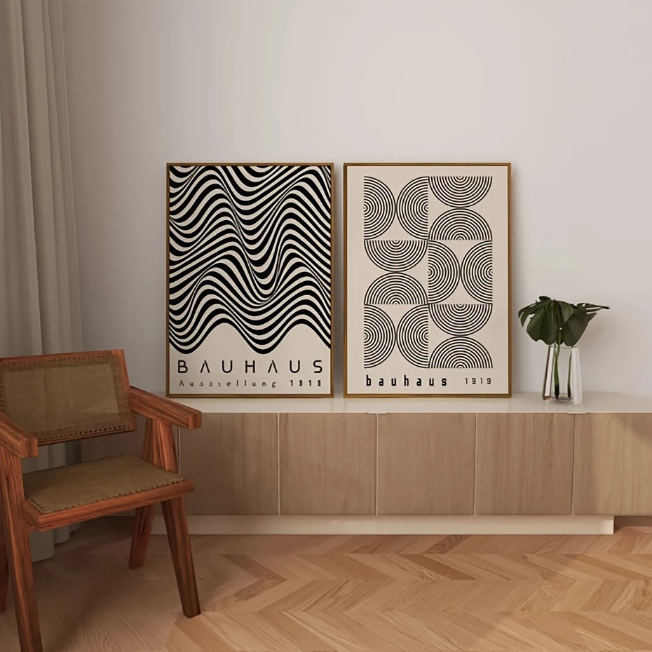 Bauhaus Canvas Set – Vintage & Modern (2 stuks)