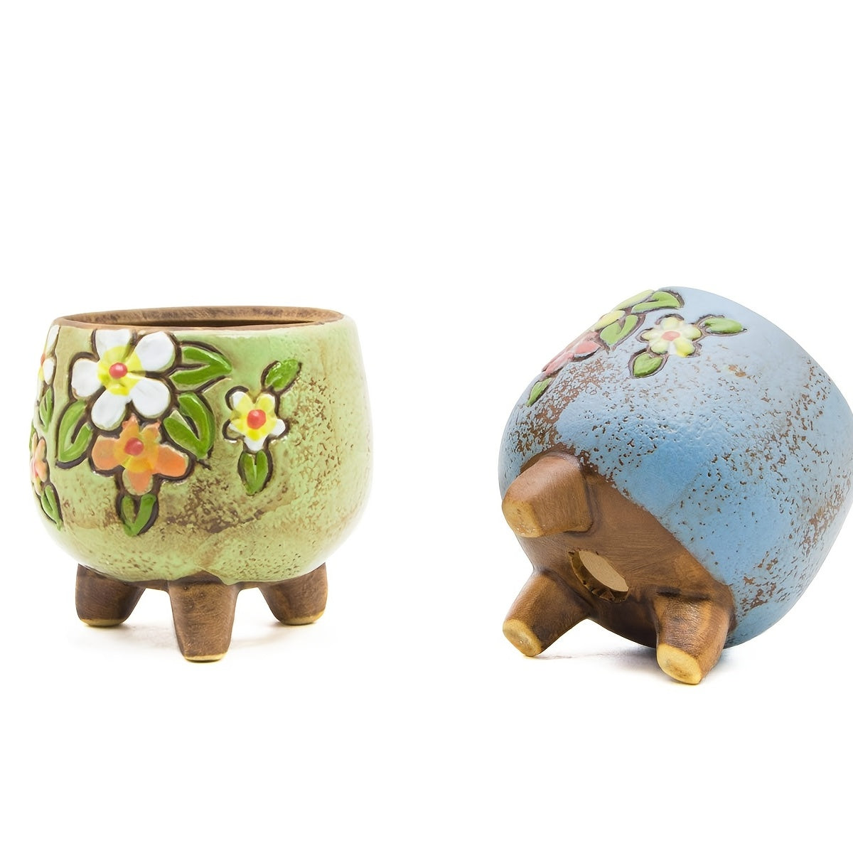 Vintage Bloempotten Set