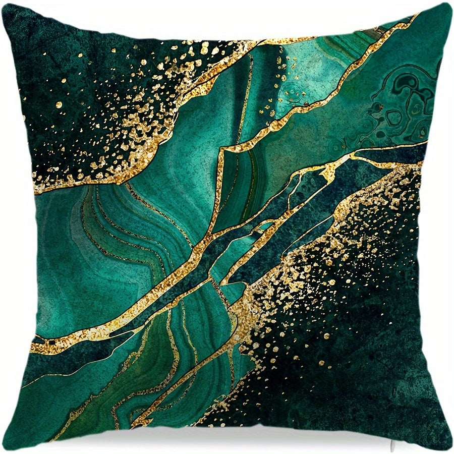 Set van 4 Decoratieve Kussenhoezen – Smaragdgroen