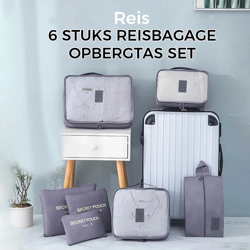 6-Delige Reistas Organizer Set – Voor een Perfect Georganiseerde Koffer