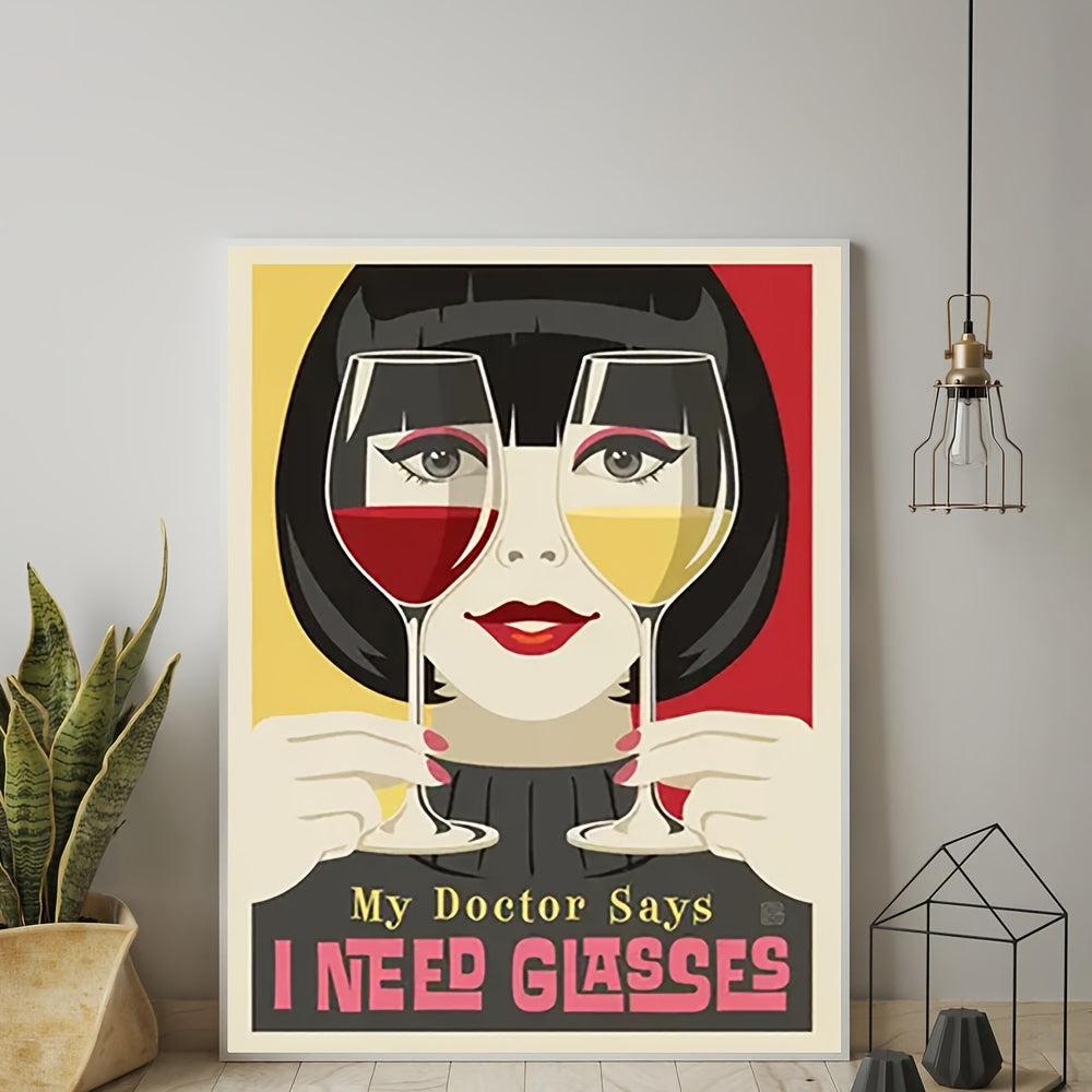 Vintage Wijnposter – Stijlvolle Canvas Muurkunst