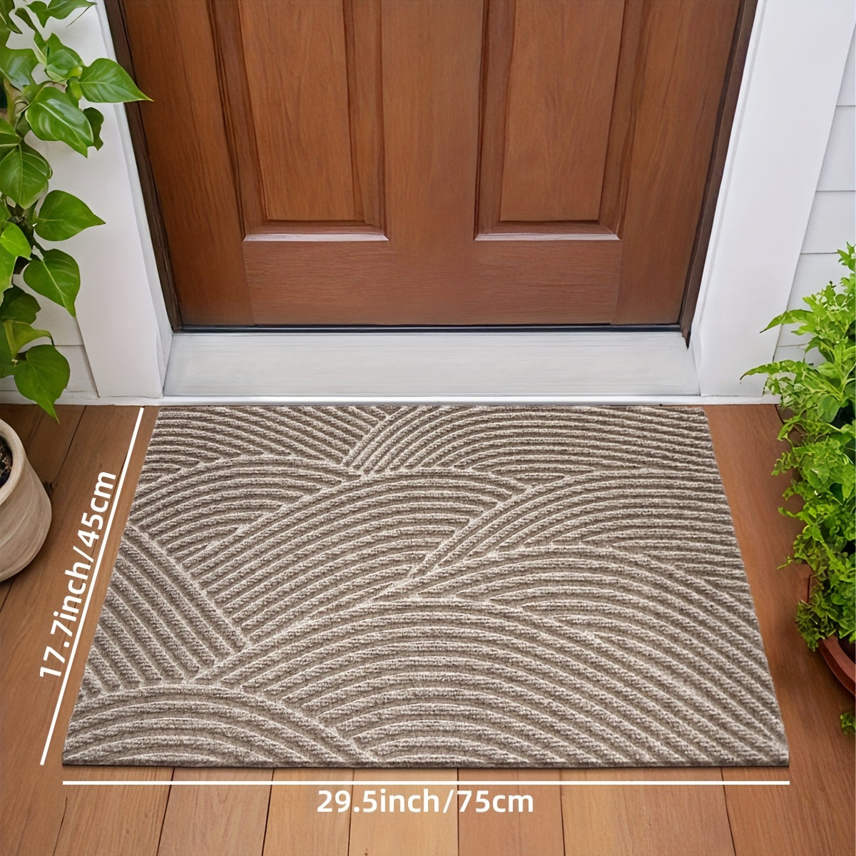 Geometrische Gestreepte Deurmat – Antislip en Absorberend