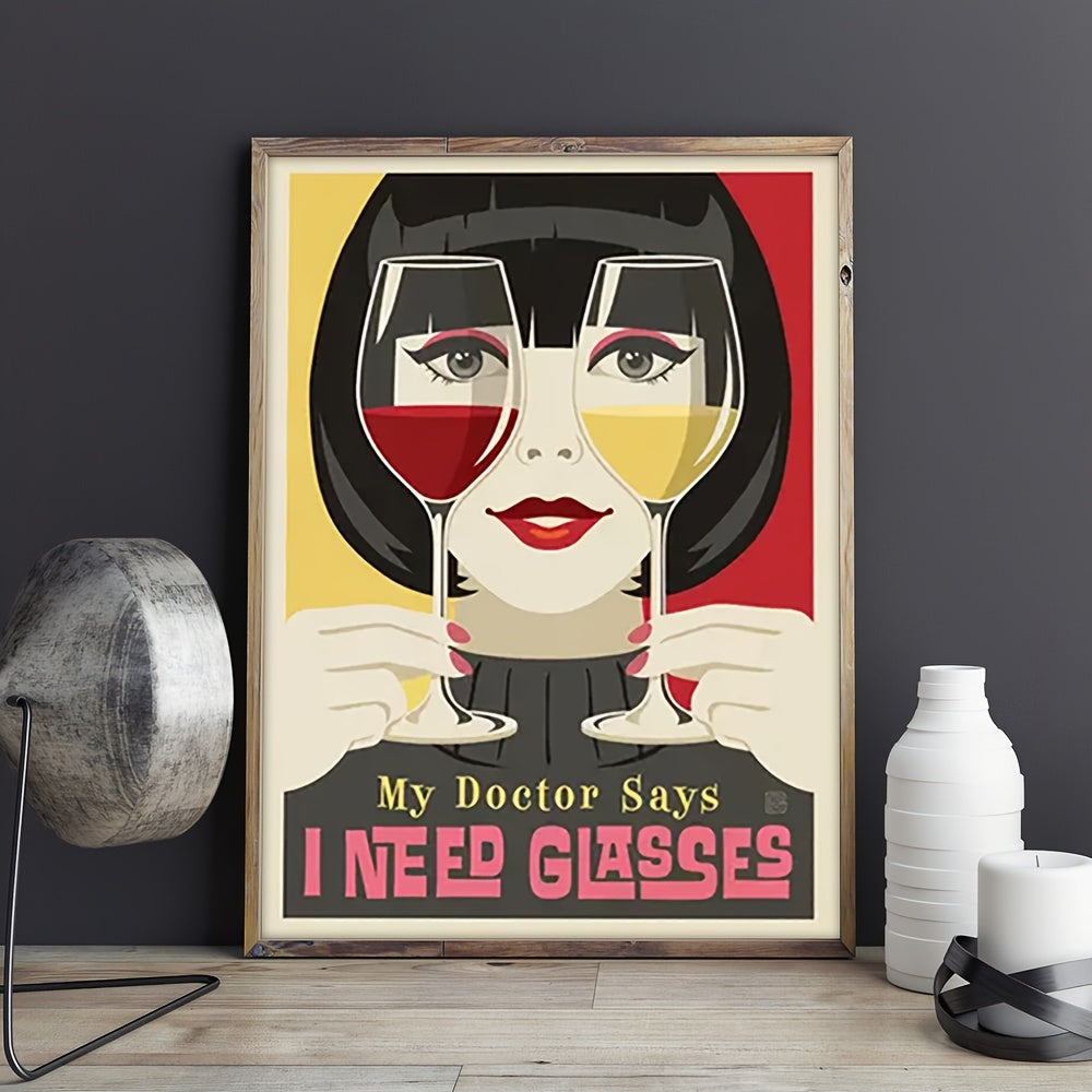 Vintage Wijnposter – Stijlvolle Canvas Muurkunst
