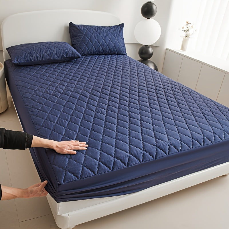 Ultra-Zachte Matrasbeschermer met Geometrisch Ontwerp – Voor Optimaal Slaapcomfort