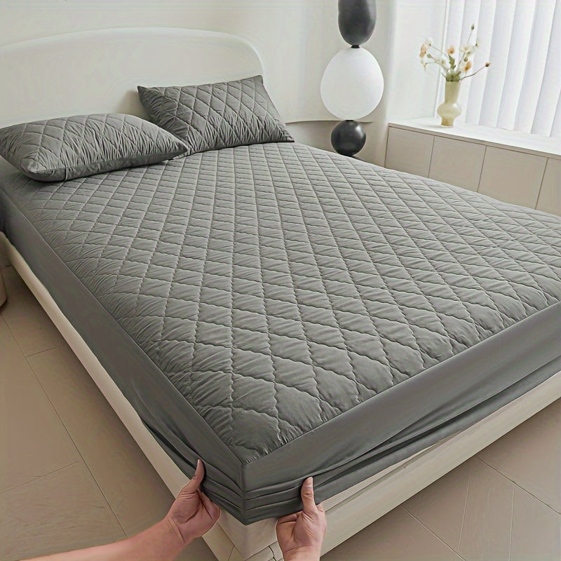 Ultra-Zachte Matrasbeschermer met Geometrisch Ontwerp – Voor Optimaal Slaapcomfort