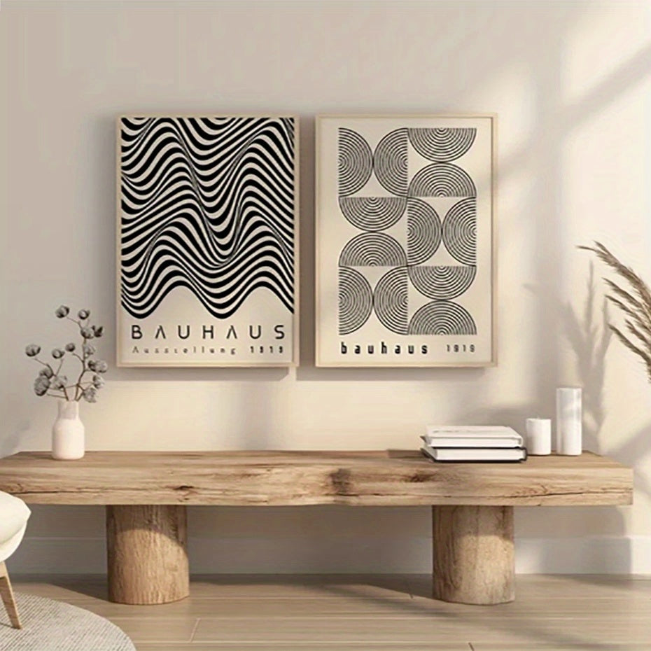 Bauhaus Canvas Set – Vintage & Modern (2 stuks)