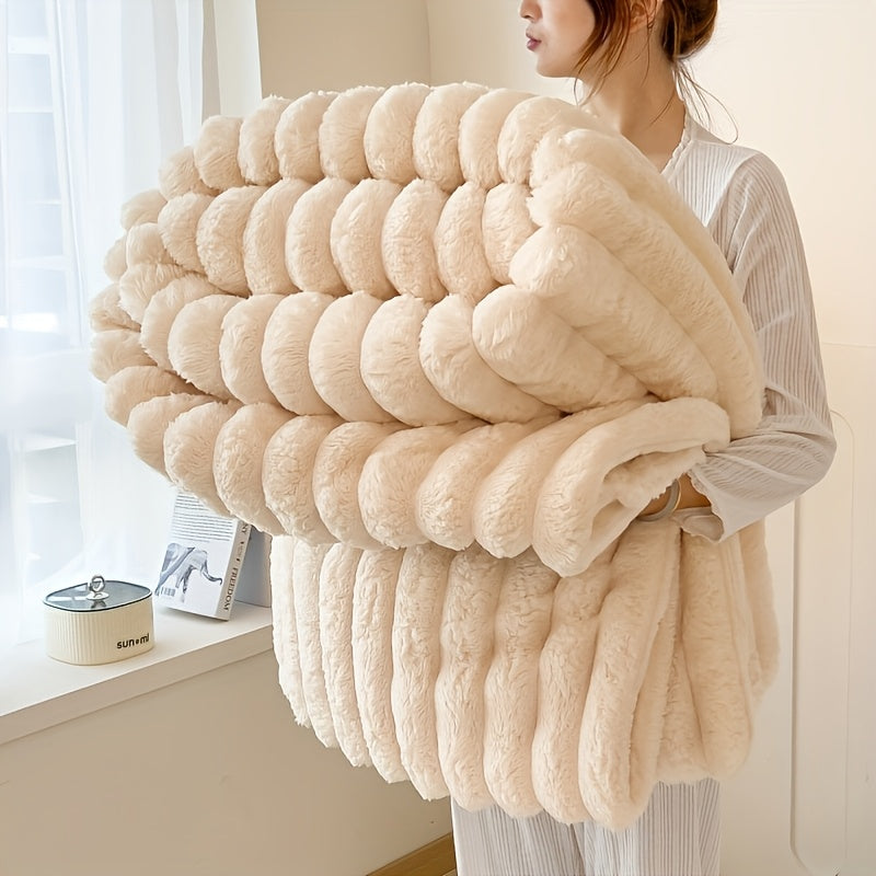 Luxe Dubbelzijdige Pluche Deken – Zacht, Warm & Stijlvol