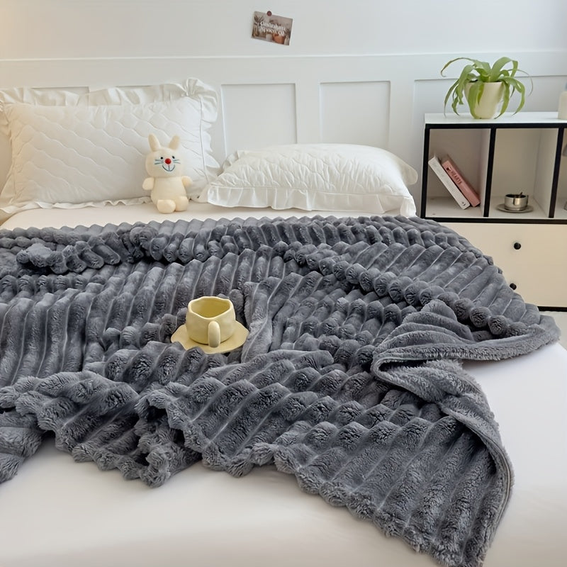 Luxe Dubbelzijdige Pluche Deken – Zacht, Warm & Stijlvol