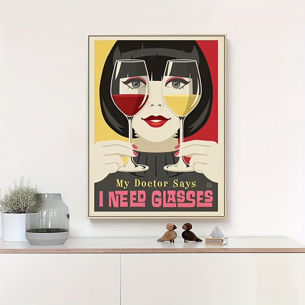 Vintage Wijnposter – Stijlvolle Canvas Muurkunst