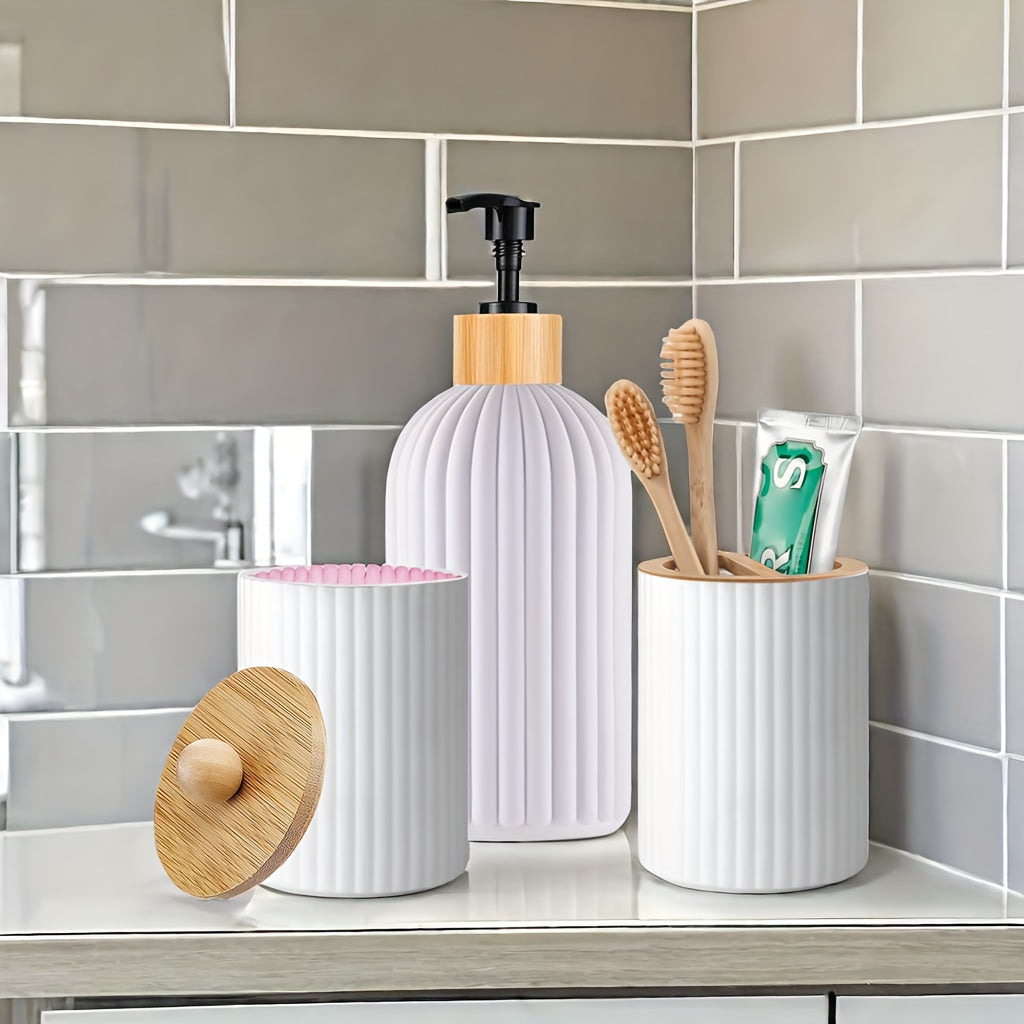 3-delige Badkamer Dispenser Set – Praktisch en Stijlvol