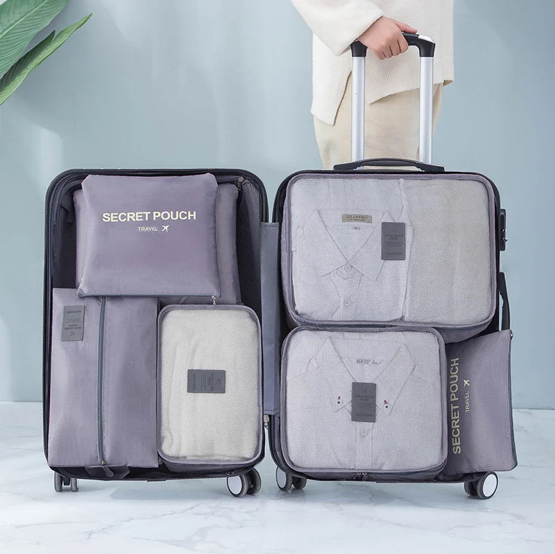 6-Delige Reistas Organizer Set – Voor een Perfect Georganiseerde Koffer
