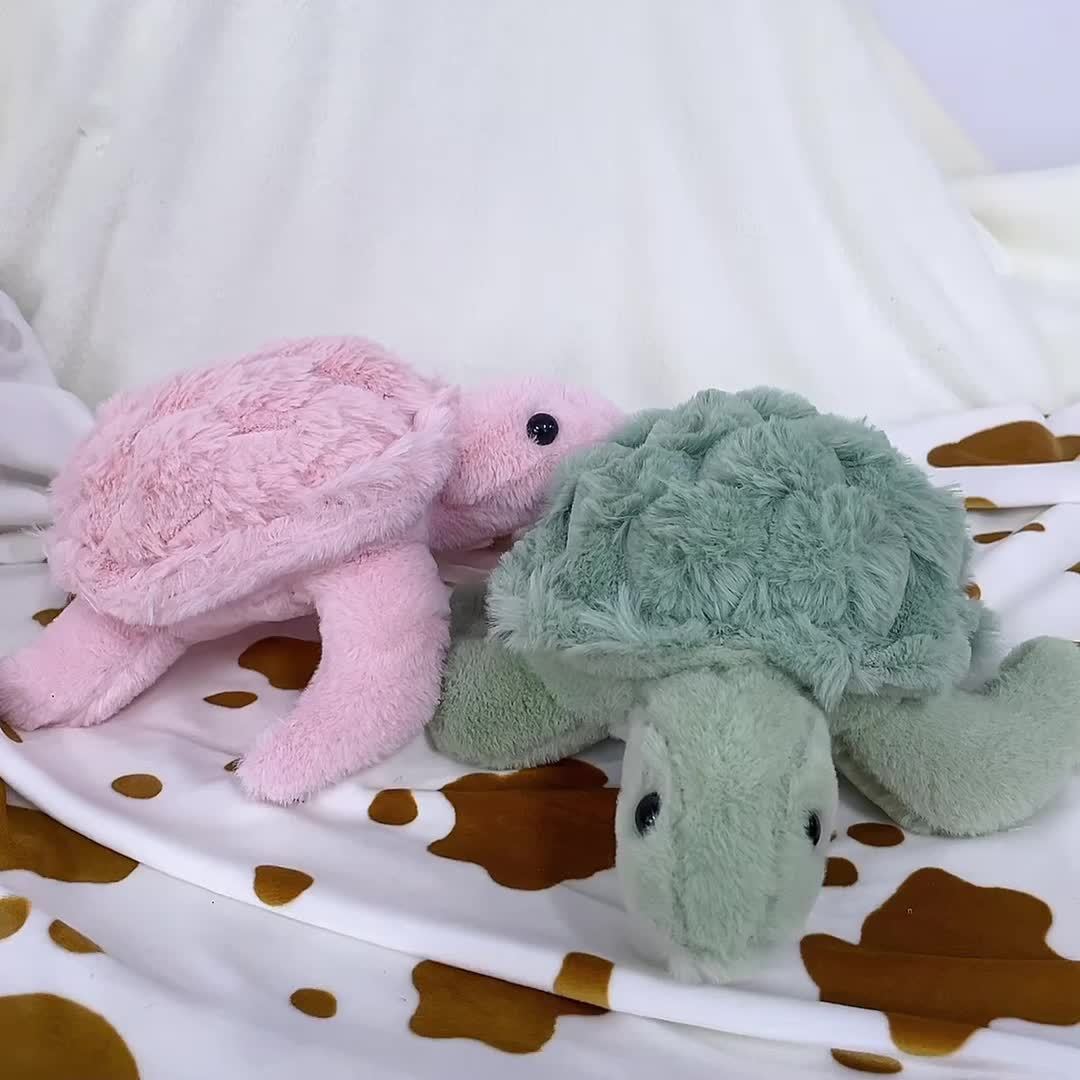 Schattige Schildpad Knuffel – Zachte & Knuffelbare Zeeschildpad in Groen/Roze