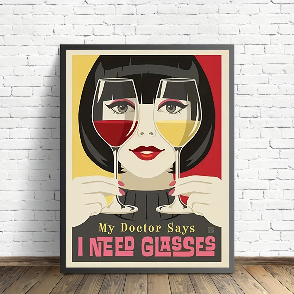 Vintage Wijnposter – Stijlvolle Canvas Muurkunst