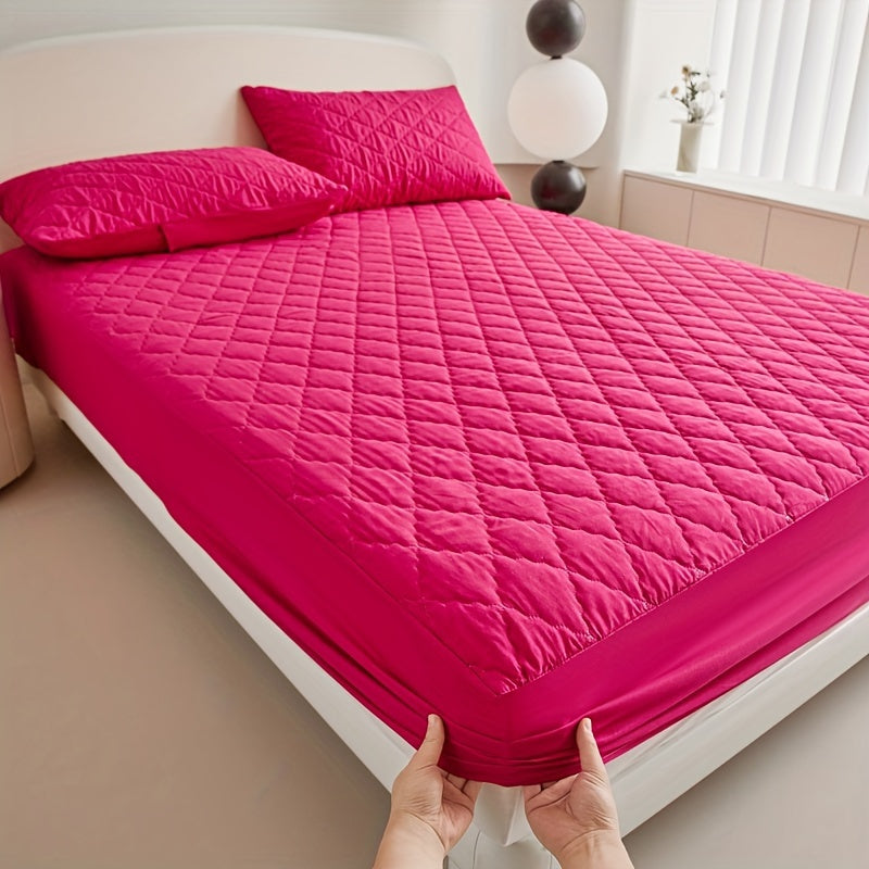 Ultra-Zachte Matrasbeschermer met Geometrisch Ontwerp – Voor Optimaal Slaapcomfort