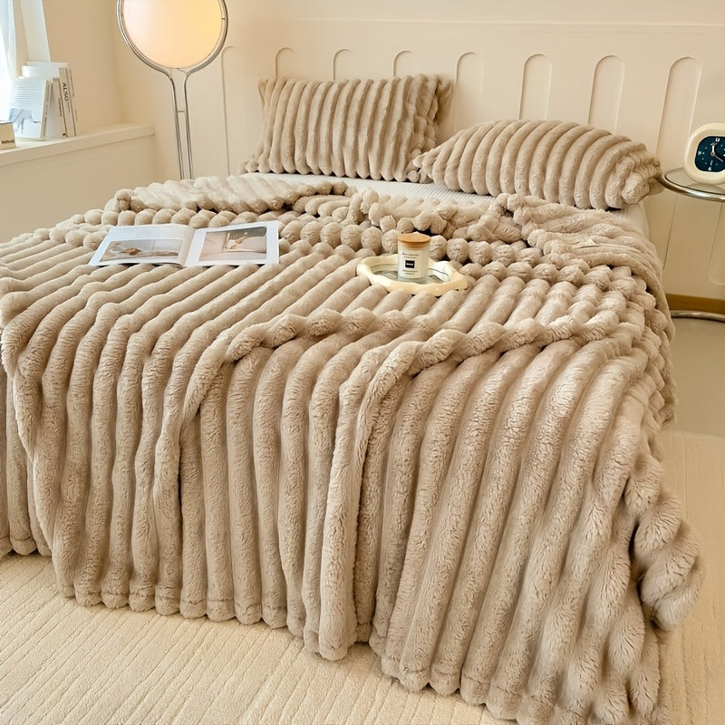 Luxe Dubbelzijdige Pluche Deken – Zacht, Warm & Stijlvol