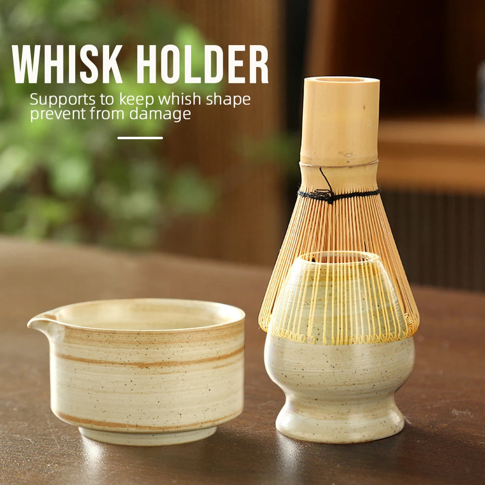 Japans Matcha Theeservies – Traditioneel Bamboe Thee-Accessoireset (4-Delig)