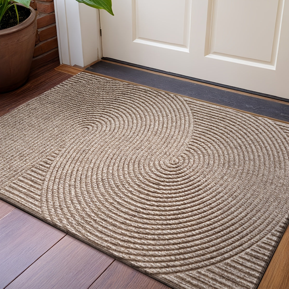 Geometrische Gestreepte Deurmat – Antislip en Absorberend
