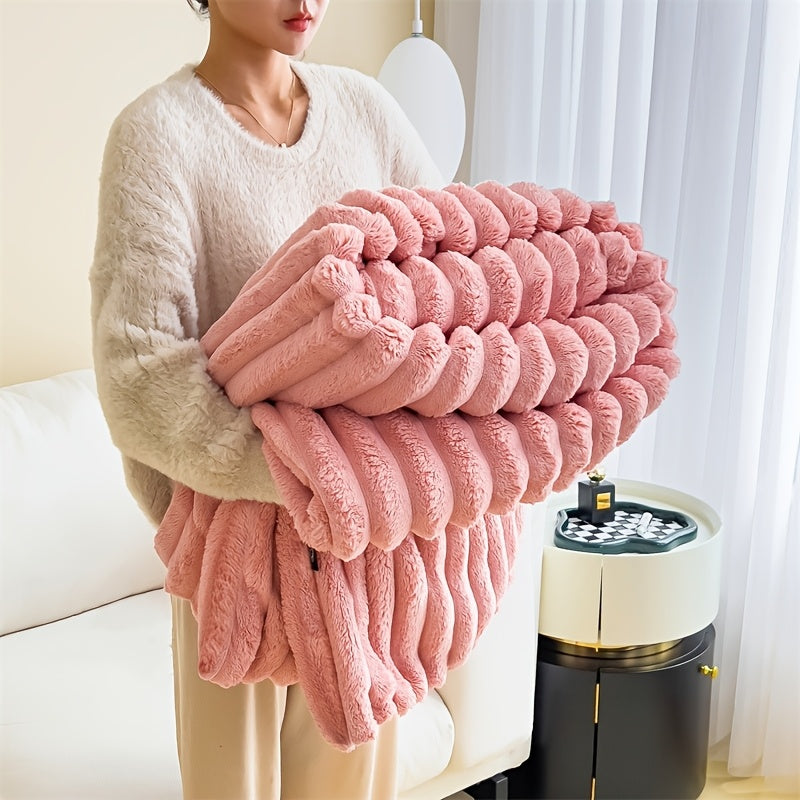 Luxe Dubbelzijdige Pluche Deken – Zacht, Warm & Stijlvol