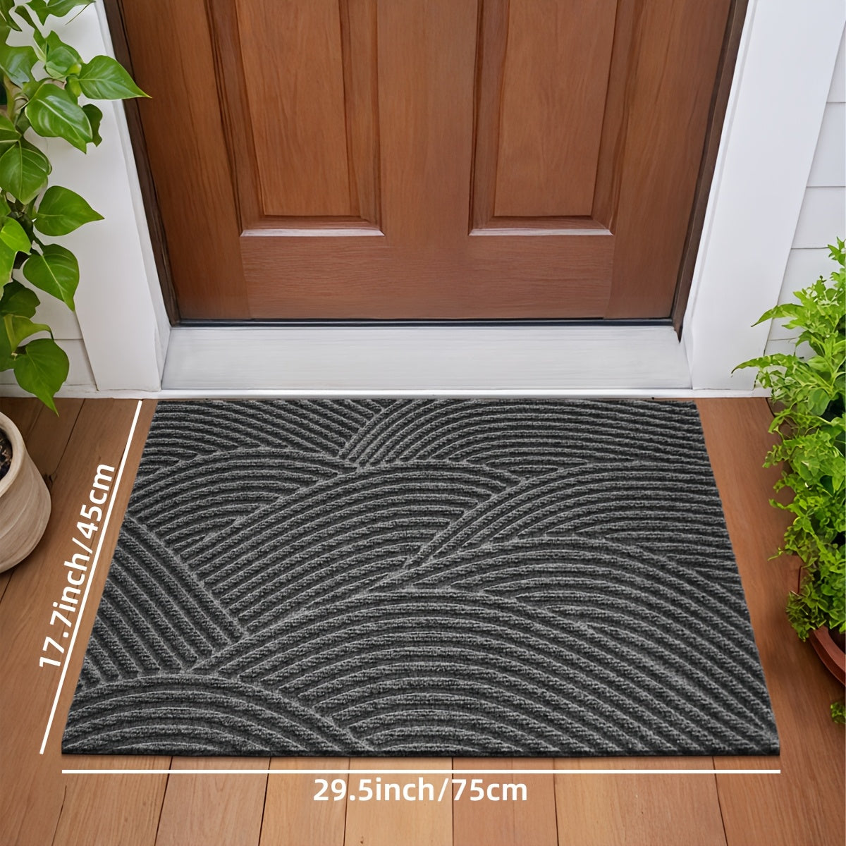 Geometrische Gestreepte Deurmat – Antislip en Absorberend