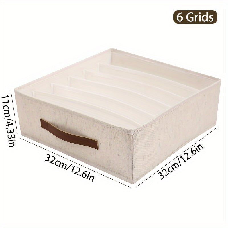 Beige Opvouwbare Lade Organizer met Roségouden Handvatten – Stijlvolle Kastoplossing