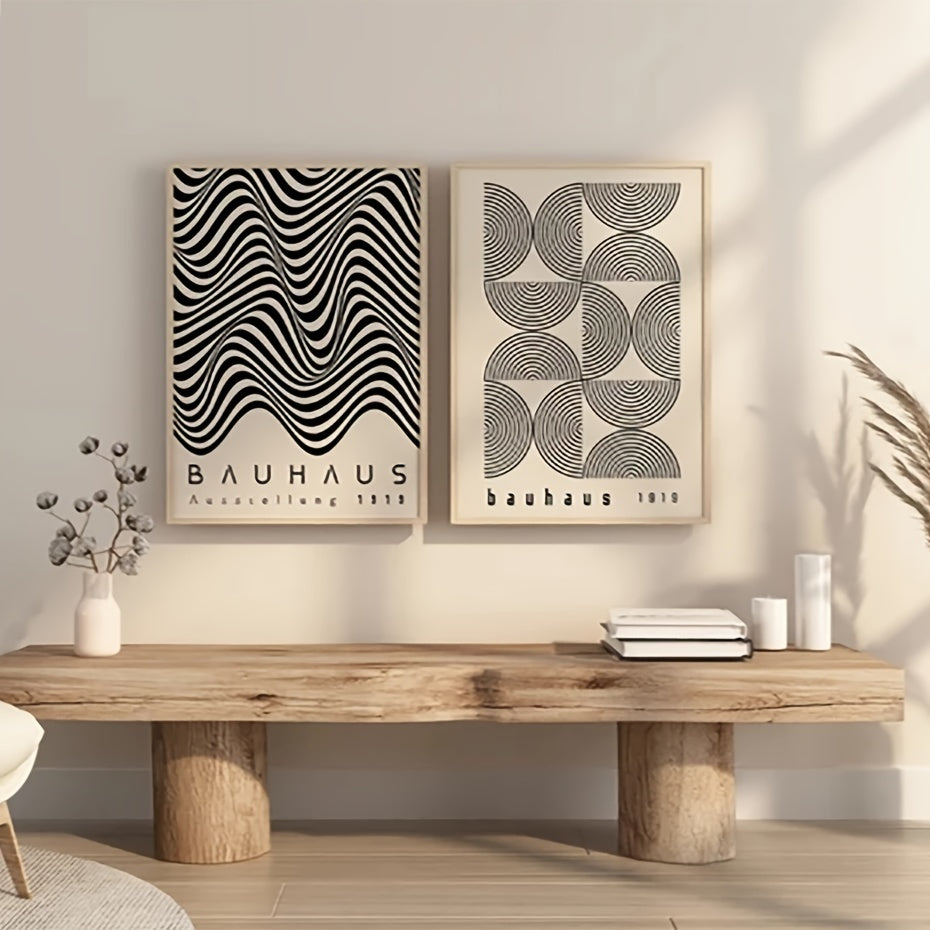 Bauhaus Canvas Set – Vintage & Modern (2 stuks)