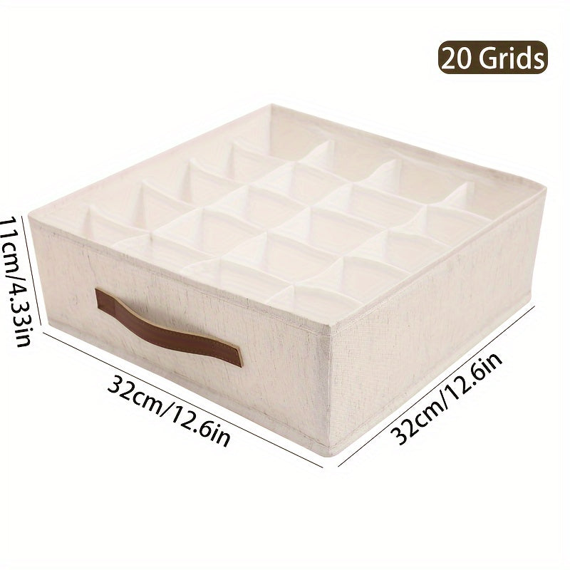Beige Opvouwbare Lade Organizer met Roségouden Handvatten – Stijlvolle Kastoplossing