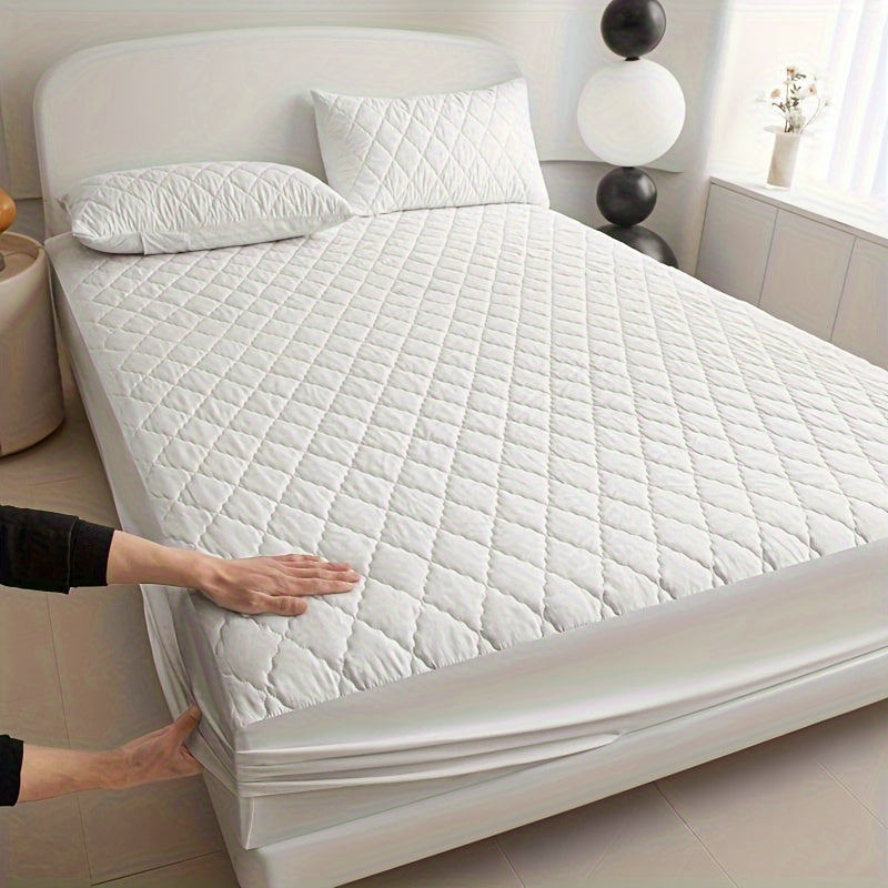Ultra-Zachte Matrasbeschermer met Geometrisch Ontwerp – Voor Optimaal Slaapcomfort