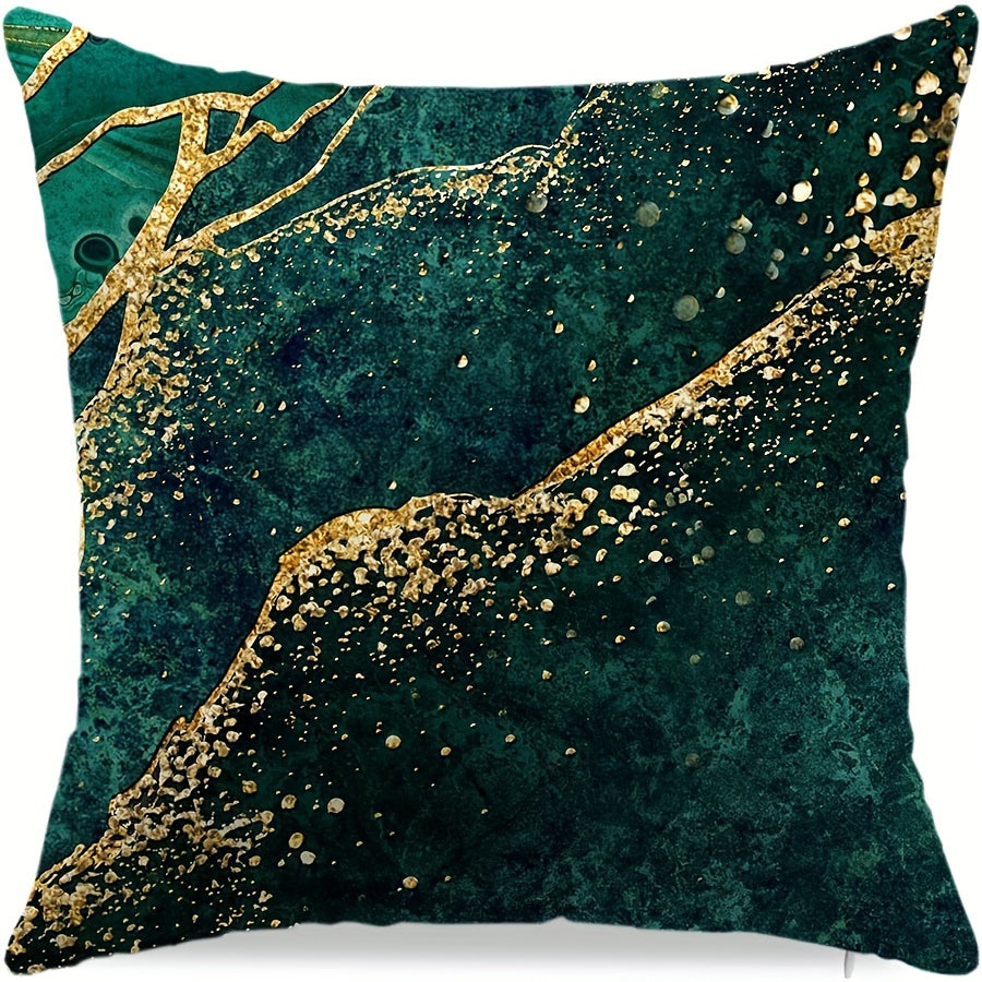 Set van 4 Decoratieve Kussenhoezen – Smaragdgroen