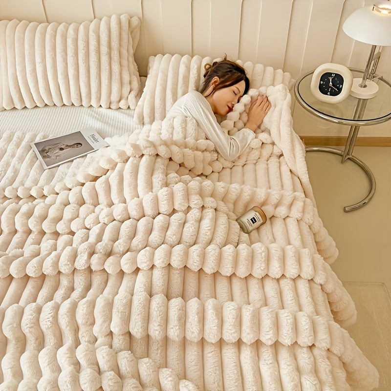 Luxe Dubbelzijdige Pluche Deken – Zacht, Warm & Stijlvol
