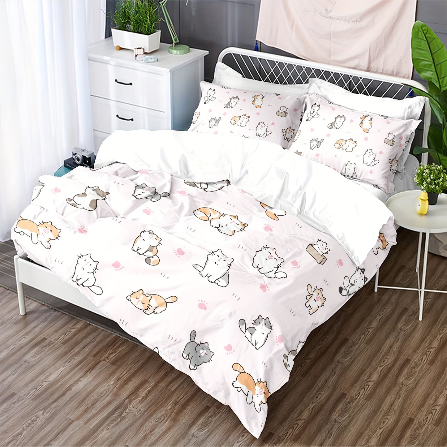 Schattige Katten Beddengoedset – 3-delig