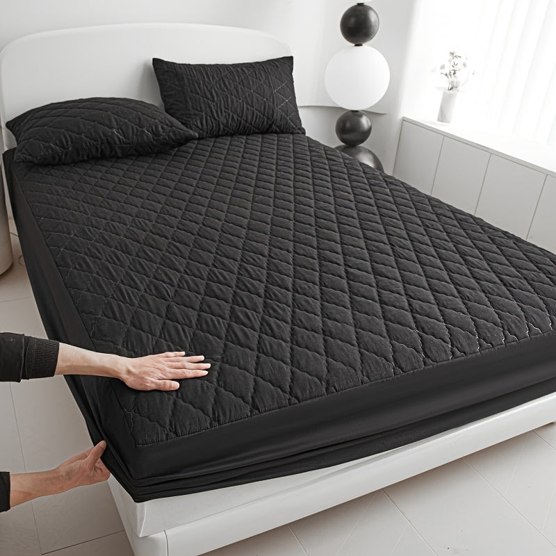 Ultra-Zachte Matrasbeschermer met Geometrisch Ontwerp – Voor Optimaal Slaapcomfort