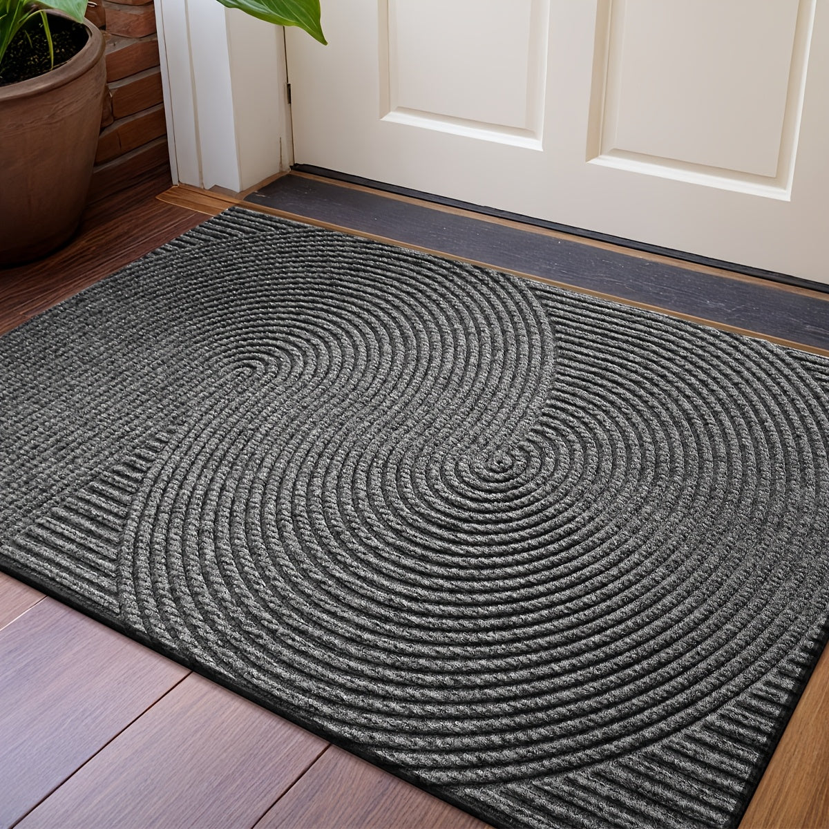 Geometrische Gestreepte Deurmat – Antislip en Absorberend