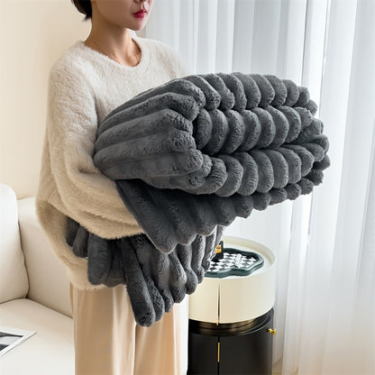 Luxe Dubbelzijdige Pluche Deken – Zacht, Warm & Stijlvol