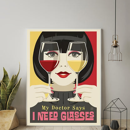 Vintage Wijnposter – Stijlvolle Canvas Muurkunst