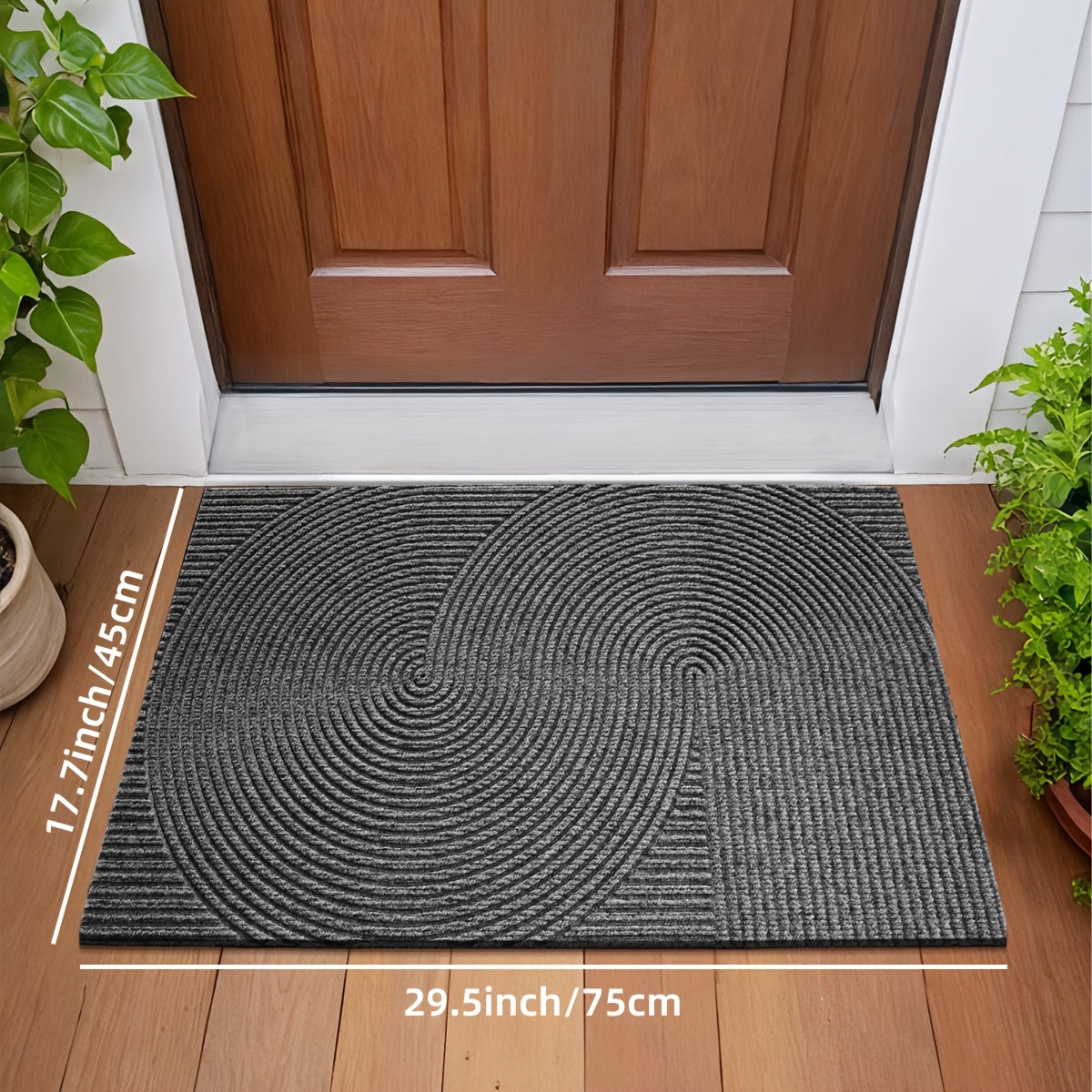 Geometrische Gestreepte Deurmat – Antislip en Absorberend
