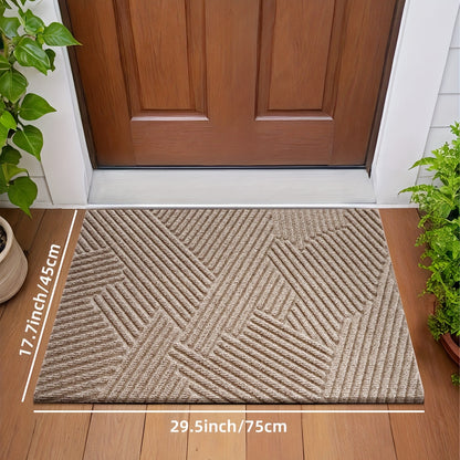 Geometrische Gestreepte Deurmat – Antislip en Absorberend