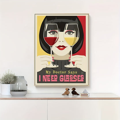 Vintage Wijnposter – Stijlvolle Canvas Muurkunst