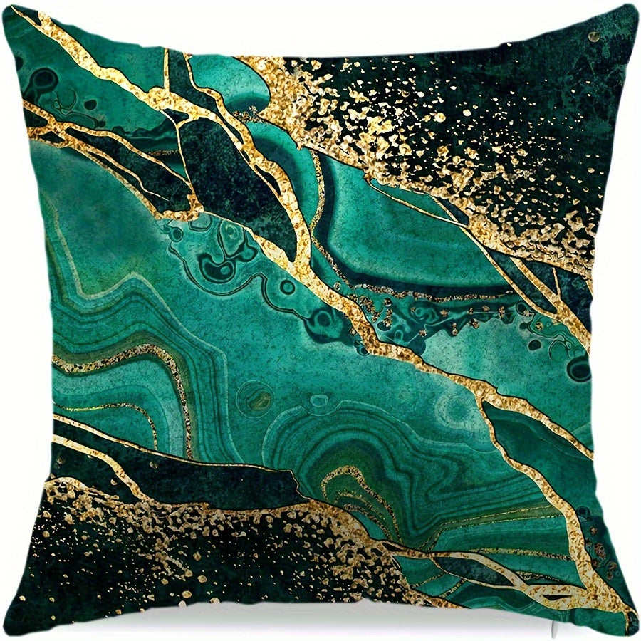 Set van 4 Decoratieve Kussenhoezen – Smaragdgroen
