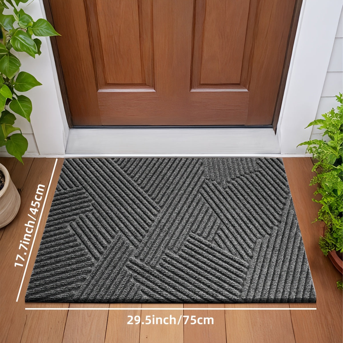 Geometrische Gestreepte Deurmat – Antislip en Absorberend