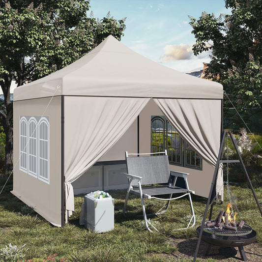 Opvouwbare Outdoor Partytent 3x3m – Waterdicht & UV-bestendig met Verstelbare Hoogte en 4 Afneembare Zijwanden