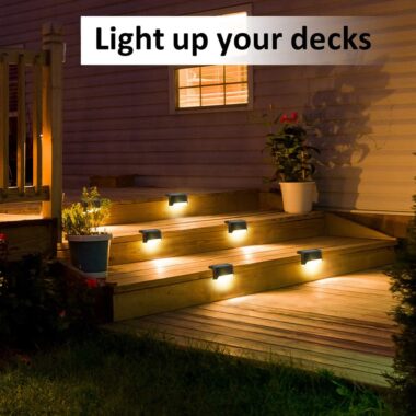 LED Lampen – Sfeervolle Tuinverlichting op Zonne-energie, perfect voor trap of schutting