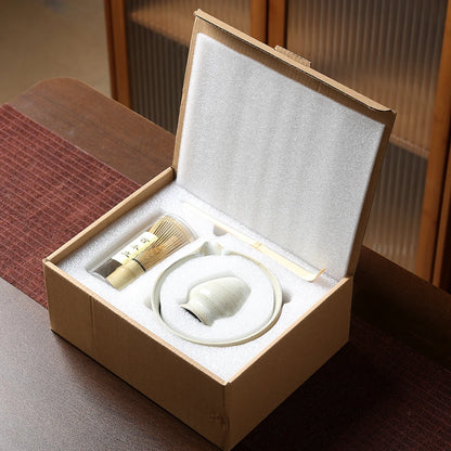 Japans Matcha Theeservies – Traditioneel Bamboe Thee-Accessoireset (4-Delig)