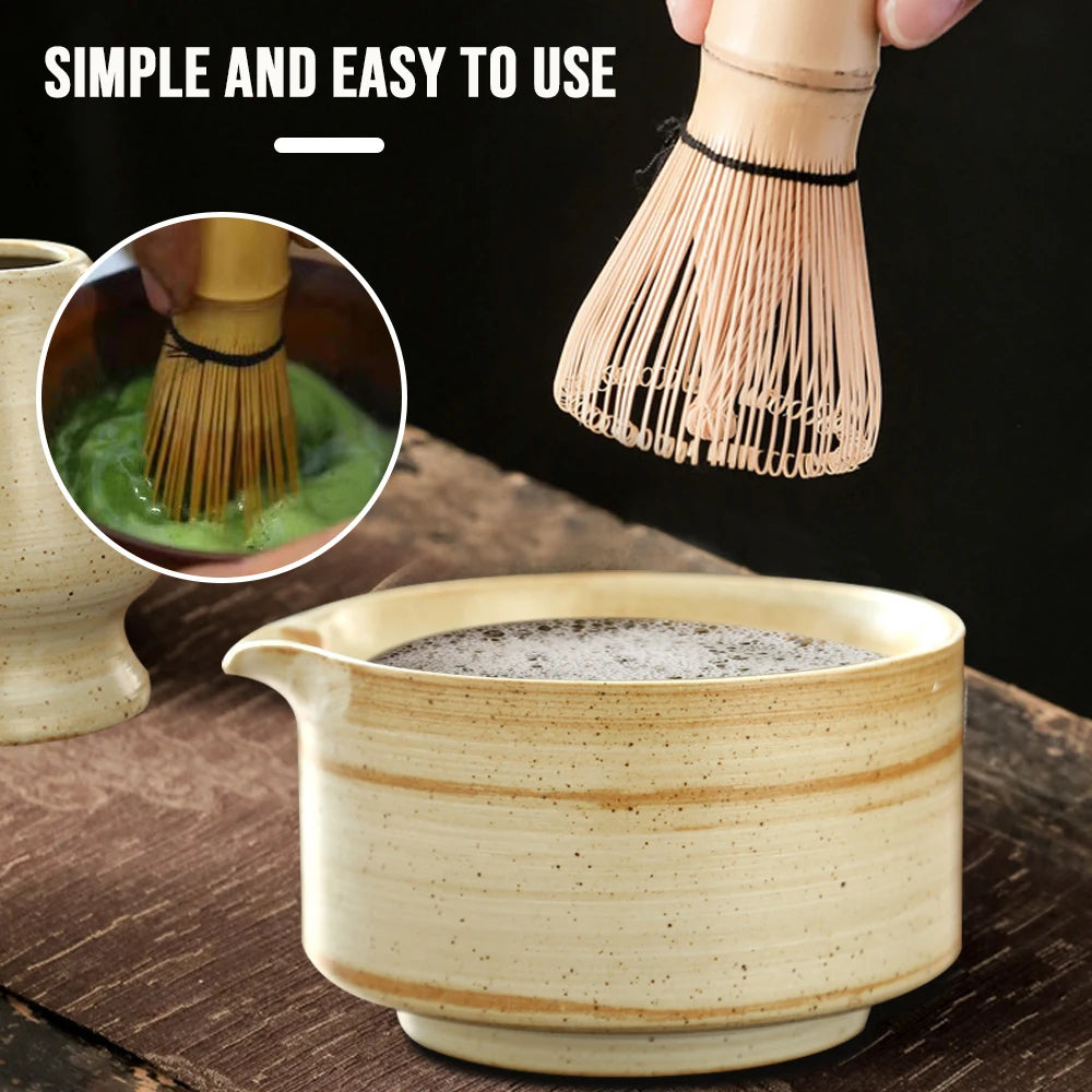 Japans Matcha Theeservies – Traditioneel Bamboe Thee-Accessoireset (4-Delig)