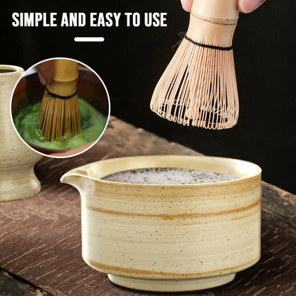 Japans Matcha Theeservies – Traditioneel Bamboe Thee-Accessoireset (4-Delig)
