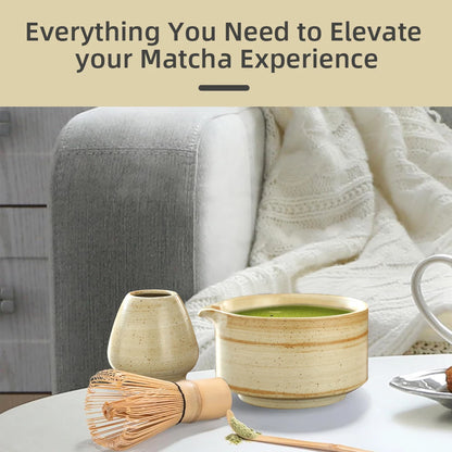 Japans Matcha Theeservies – Traditioneel Bamboe Thee-Accessoireset (4-Delig)