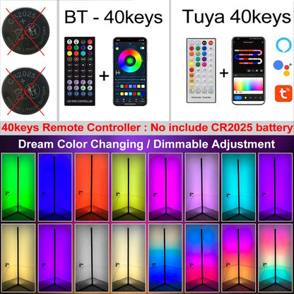 LumoHoek – Slimme RGB Hoekvloerlamp met Spraakbediening (smart light voor gaming room