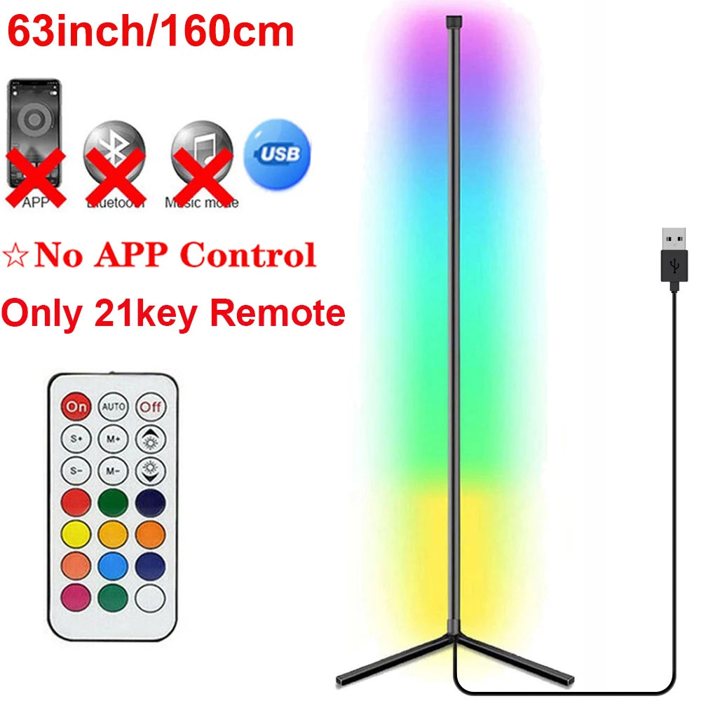 LumoHoek – Slimme RGB Hoekvloerlamp met Spraakbediening (smart light voor gaming room