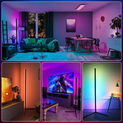 LumoHoek – Slimme RGB Hoekvloerlamp met Spraakbediening (smart light voor gaming room